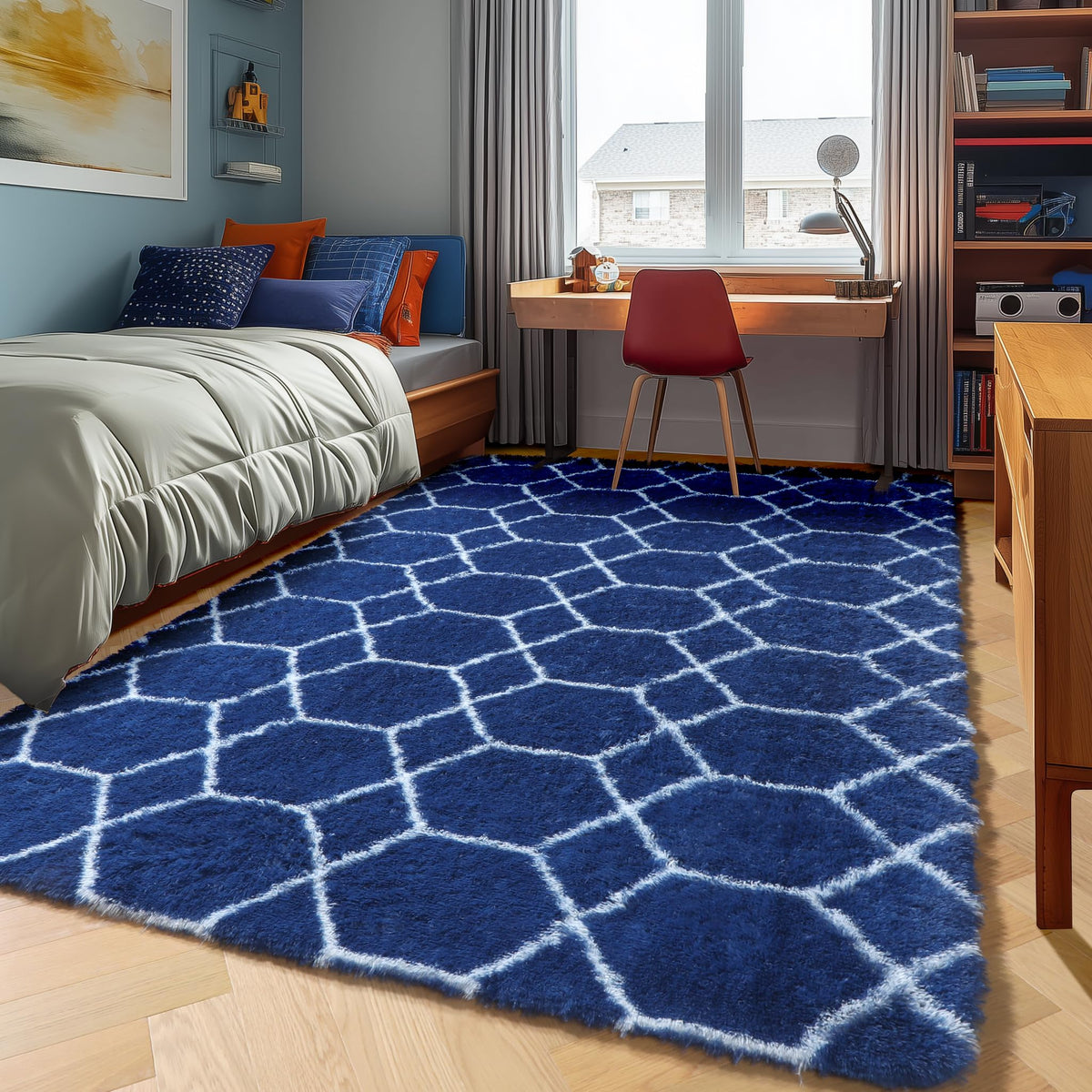 White Runner Rugs for Bedroom Living Room, Fluffy 2x6 Bedside Soft Area Rug