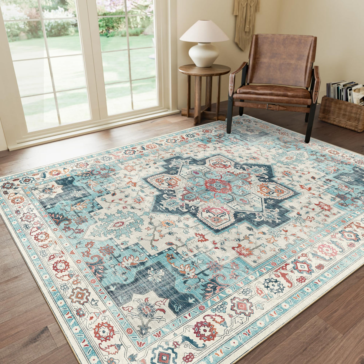GENIMO 2x5 Washable Runner Rug Non Slip for Hallway, Light Taupe Brown
