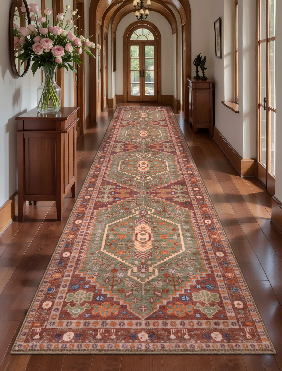 Ciicool Washable 3x5 Area Rug,Boho Non-Slip Indoor Mat for Entryway Kitchen