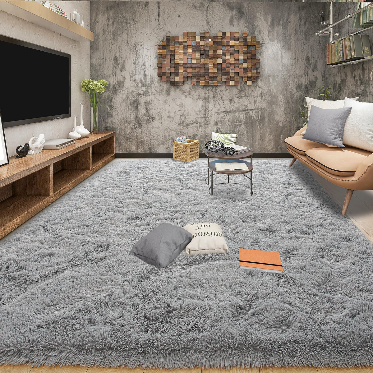 Tepook Black Soft Runner Rugs for Bedroom 2x6 ft with Rubber Backing