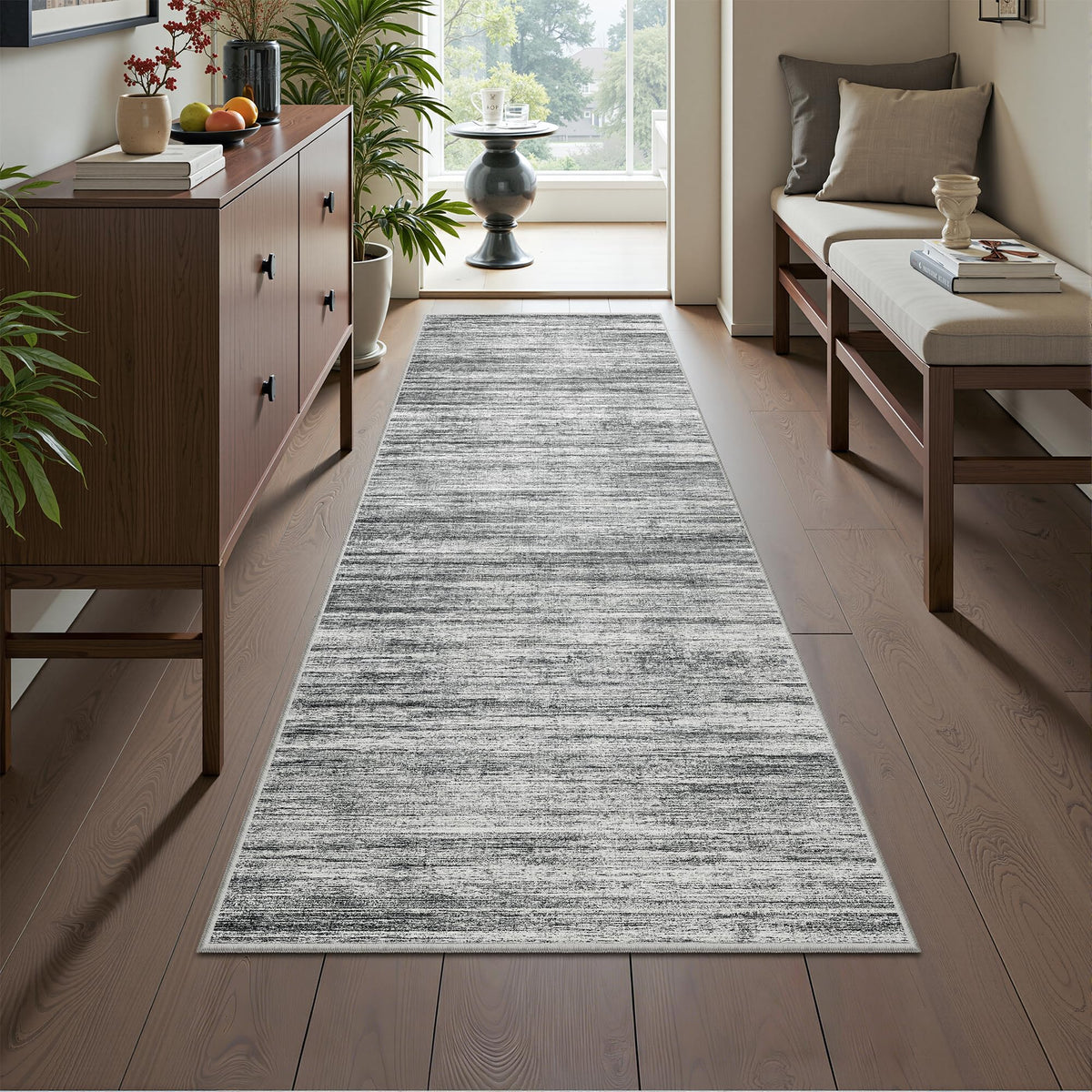 2x8 Runner Rug Non Slip,Washable Hallway Runner Rug,Beige
