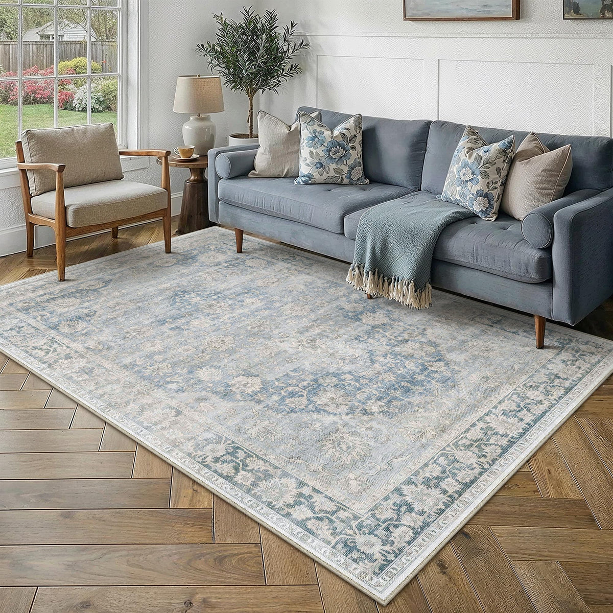 2x3 Beige Neutral Area Rug
