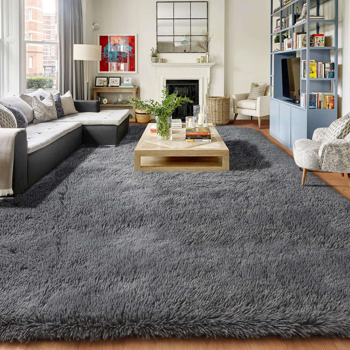 Super Soft Runner Rugs For Hallway 2x6 Ft,Grey Rug Home Decor Aesthetic