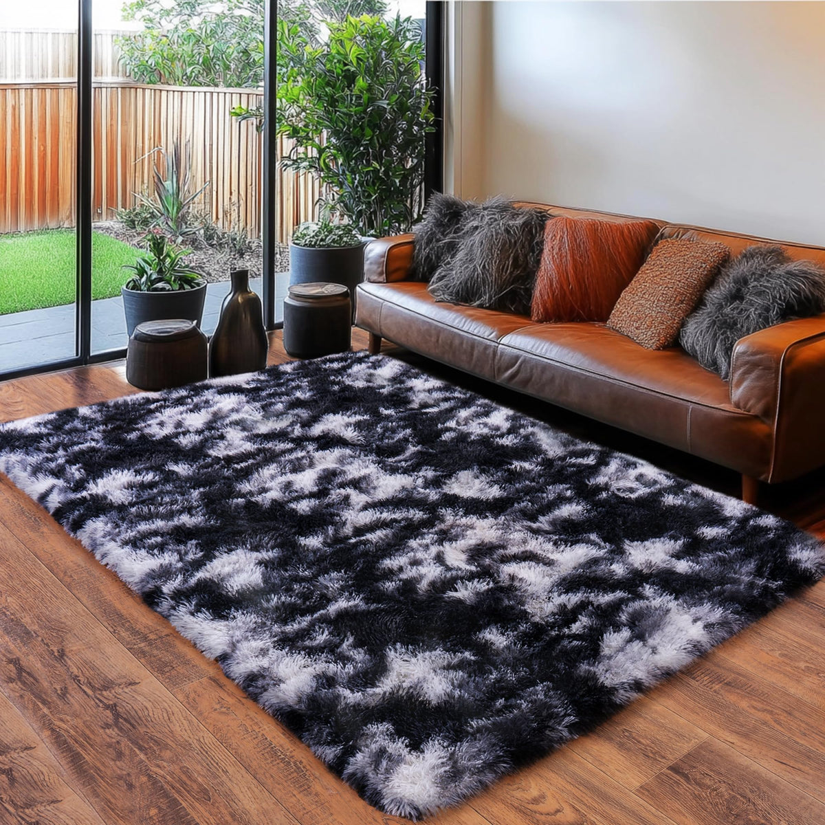 Small Black Area Rug, 2x3 Rug for Bedroom Shaggy Throw Rugs for Dorm Rug, Soft Shag Carpet for Kids Room, Plush Comfy Fluffy Bedside Rug for Home Decor Aesthetic