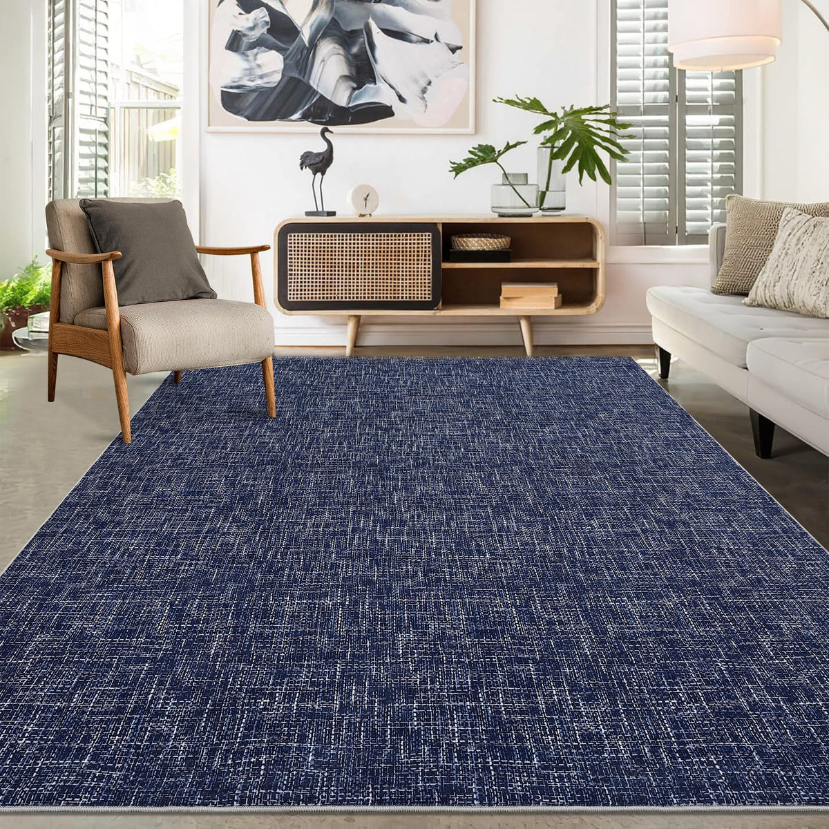 RUGSREAL Small Area Rug 2x3 Entryway Mat with Rubber Backing Stain Resistant Throw Carpet Modern Solid Color Bath Mat Contempowary Washable Rug for Living Room Bedroom Dining Room Kitchen, Beige 2x3