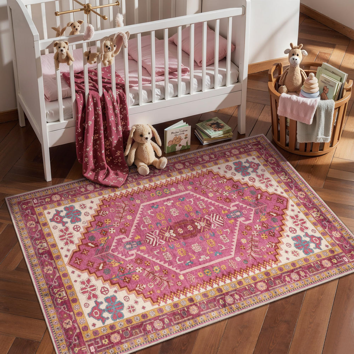 Ciicool Washable 3x5 Area Rug,Boho Non-Slip Indoor Mat for Entryway Kitchen