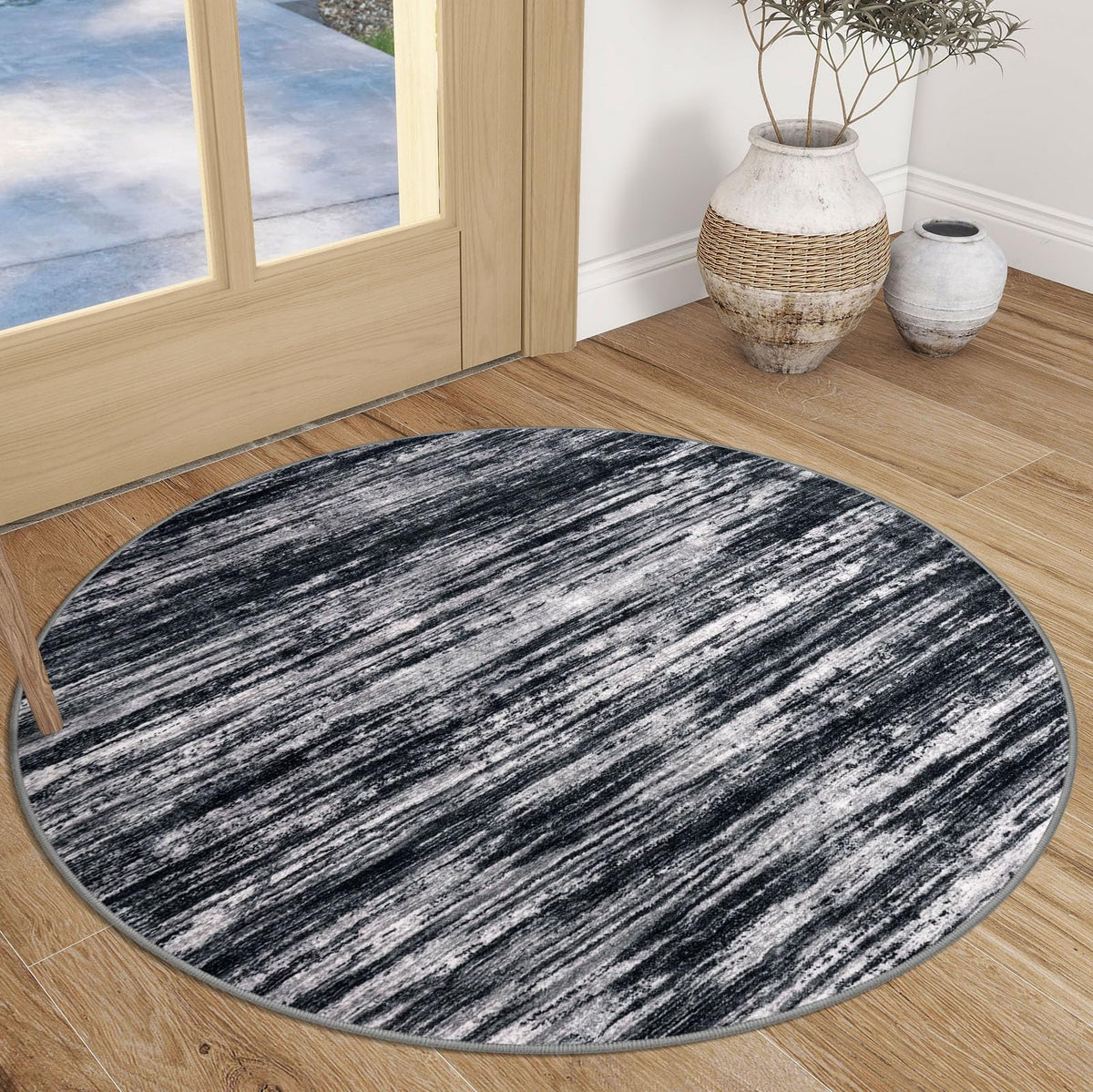 SIILOOM 3x5 Washable Area Rug Non Slip Door Mat Indoor for Entryway Bedside