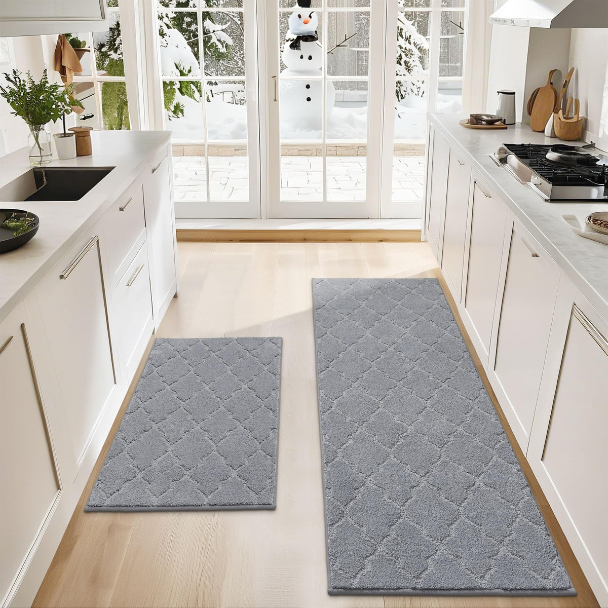 COSY HOMEER Soft Kitchen Floor Mats and Rugs Non Slip 20"x59",Dark Grey