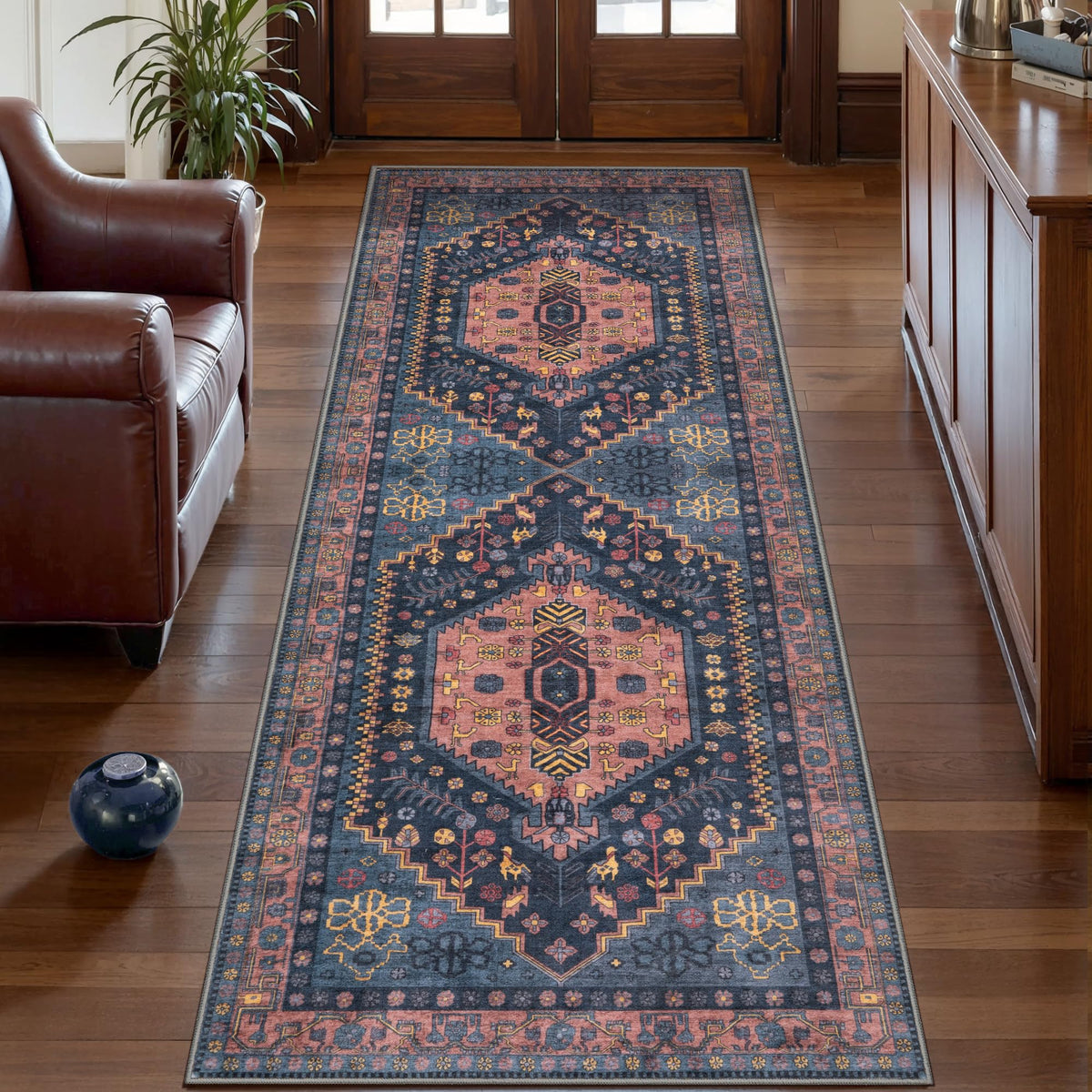 Ciicool Washable 3x5 Area Rug,Boho Non-Slip Indoor Mat for Entryway Kitchen