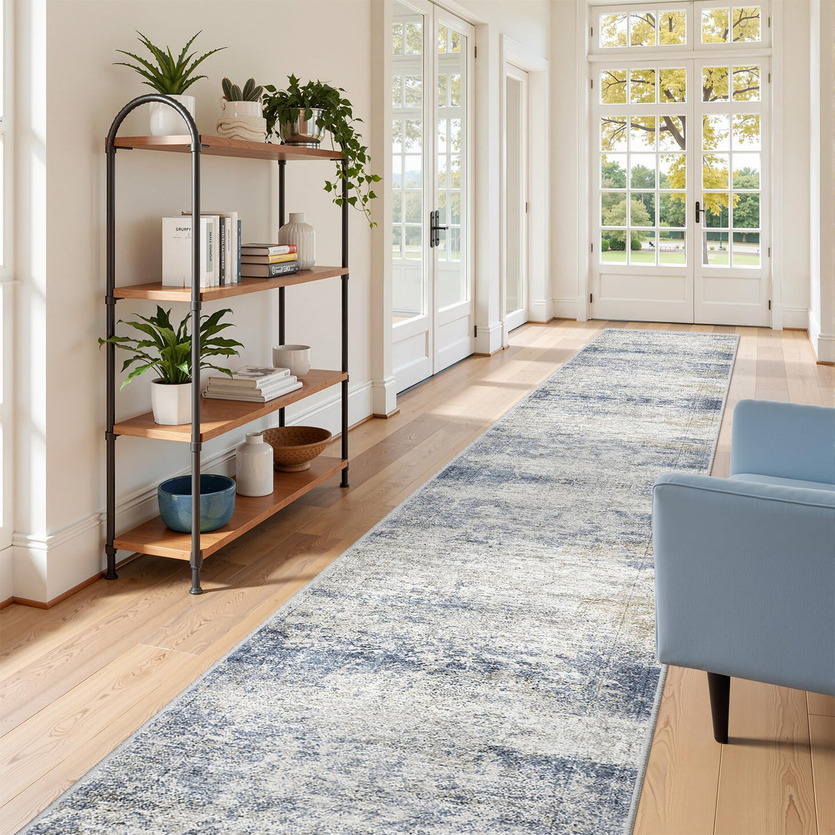 2x8 Runner Rug Non Slip,Washable Hallway Runner Rug,Beige
