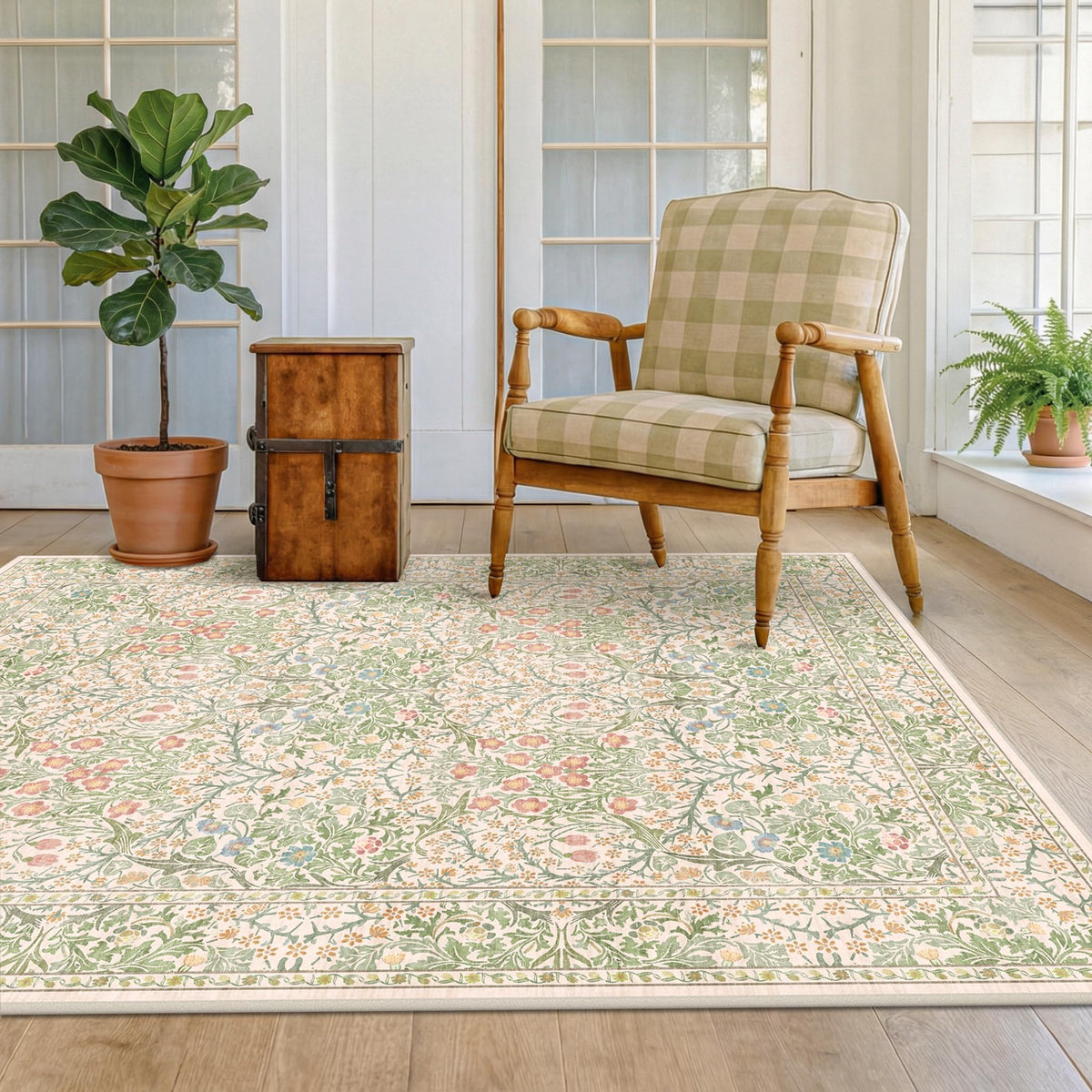 Washable Plum Purple Runner Rug 2x6 - Boho Rug Runner for Bathroom, Kitchen, Indoor Entryway, Low Pile Violet Carpet for Bedroom Bedside, Laundry Room, Hallway Mats for Floor, Stain Resistant