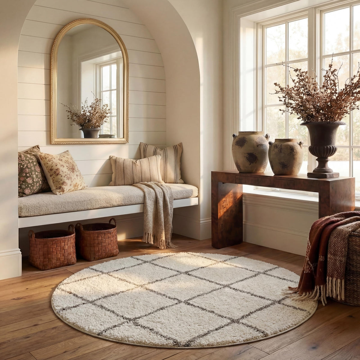 SAFAVIEH Hudson Shag Accent Rug 2'x3', Soft Distressed Grey & Ivory SGH281K