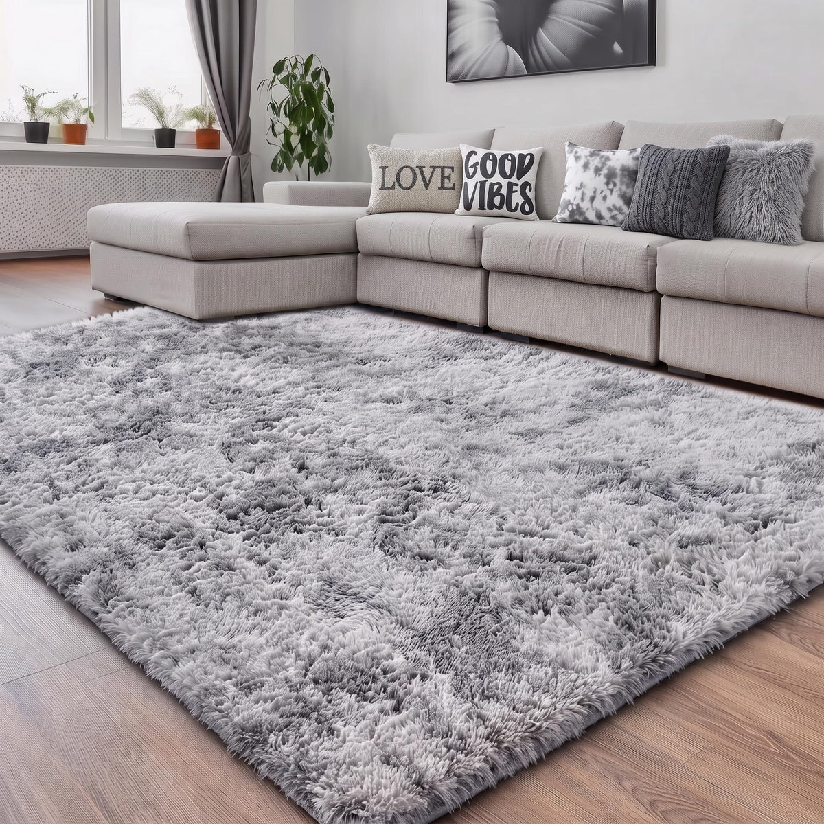 Amdrebio Burnt Orange Fall Shag Runner Area Rug 2x6 for Bedroom Living Room