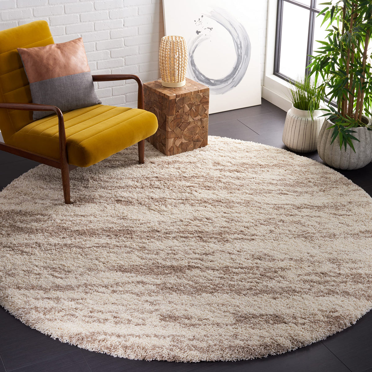 SAFAVIEH Hudson Shag Accent Rug 2x3, Ivory & Beige SGH206B