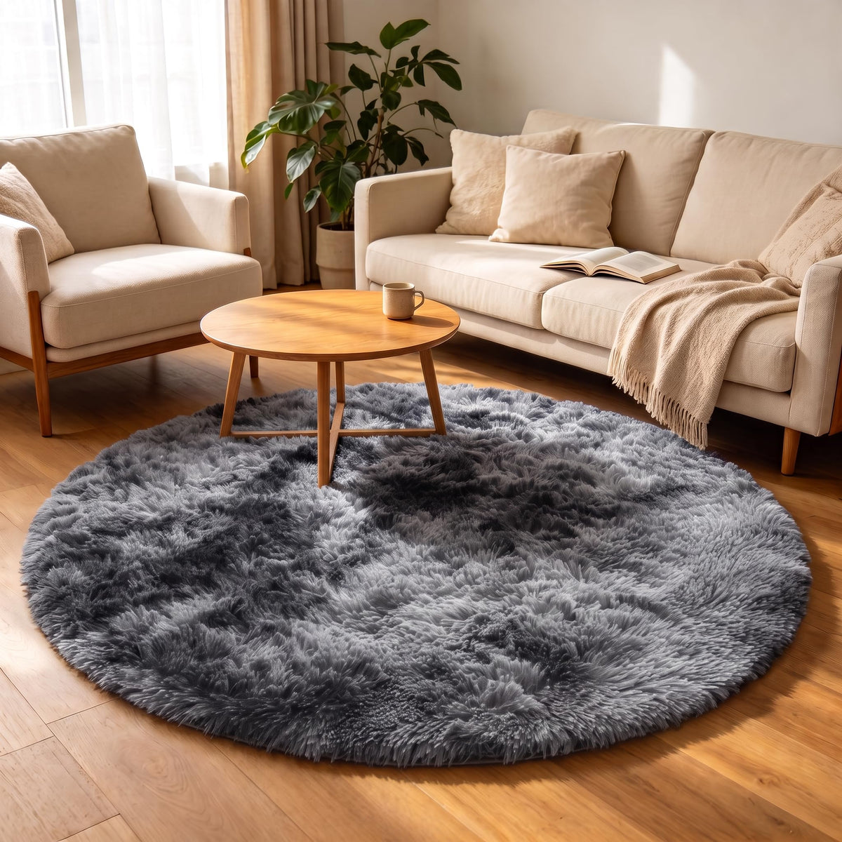 White Runner Rugs for Bedroom Living Room, Fluffy 2x6 Bedside Soft Area Rug
