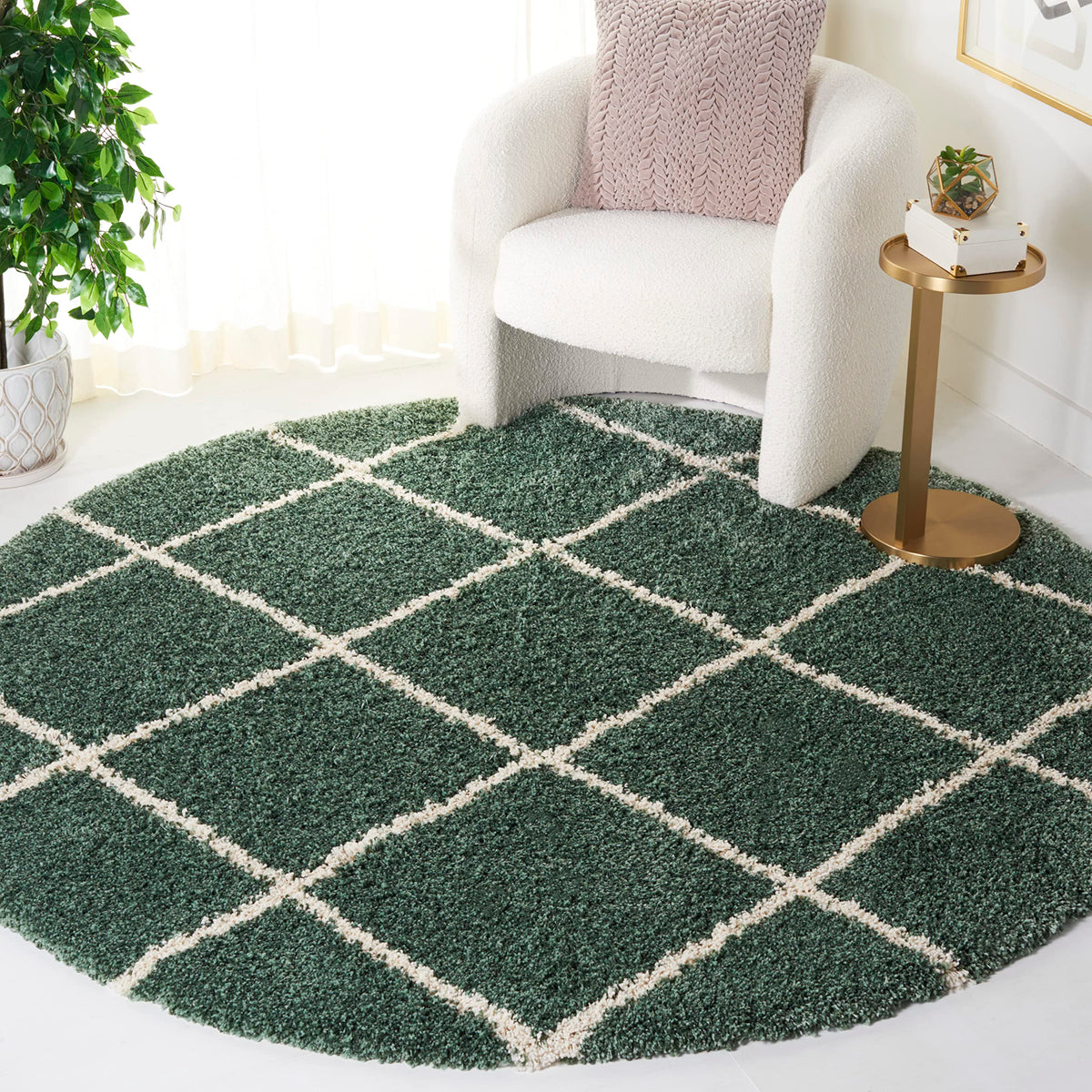 SAFAVIEH Hudson Shag Accent Rug 2'x3', Soft Distressed Grey & Ivory SGH281K