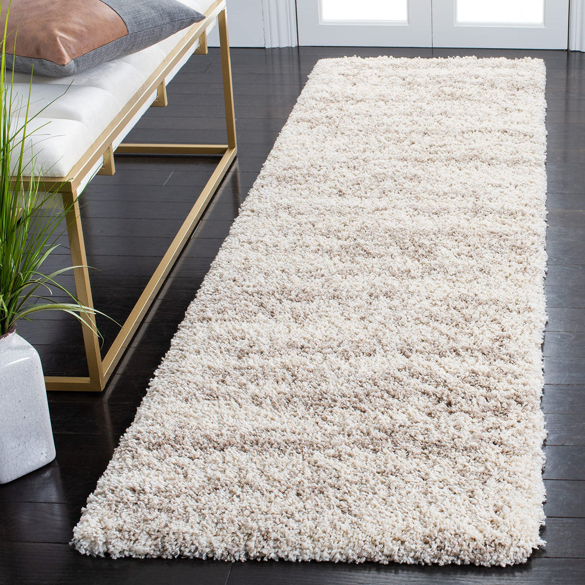 SAFAVIEH Hudson Shag Accent Rug 2x3, Ivory & Beige SGH206B