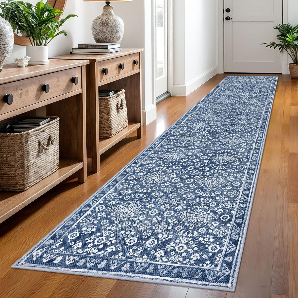 Vintage Washable Entryway Rug 2x3 Small Area Rug Non Slip Door Mat