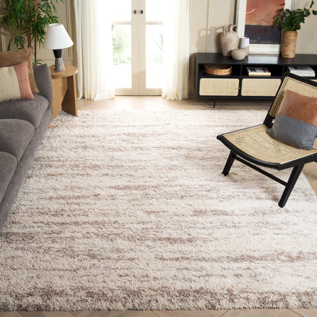 SAFAVIEH Hudson Shag Accent Rug 2x3, Ivory & Beige SGH206B