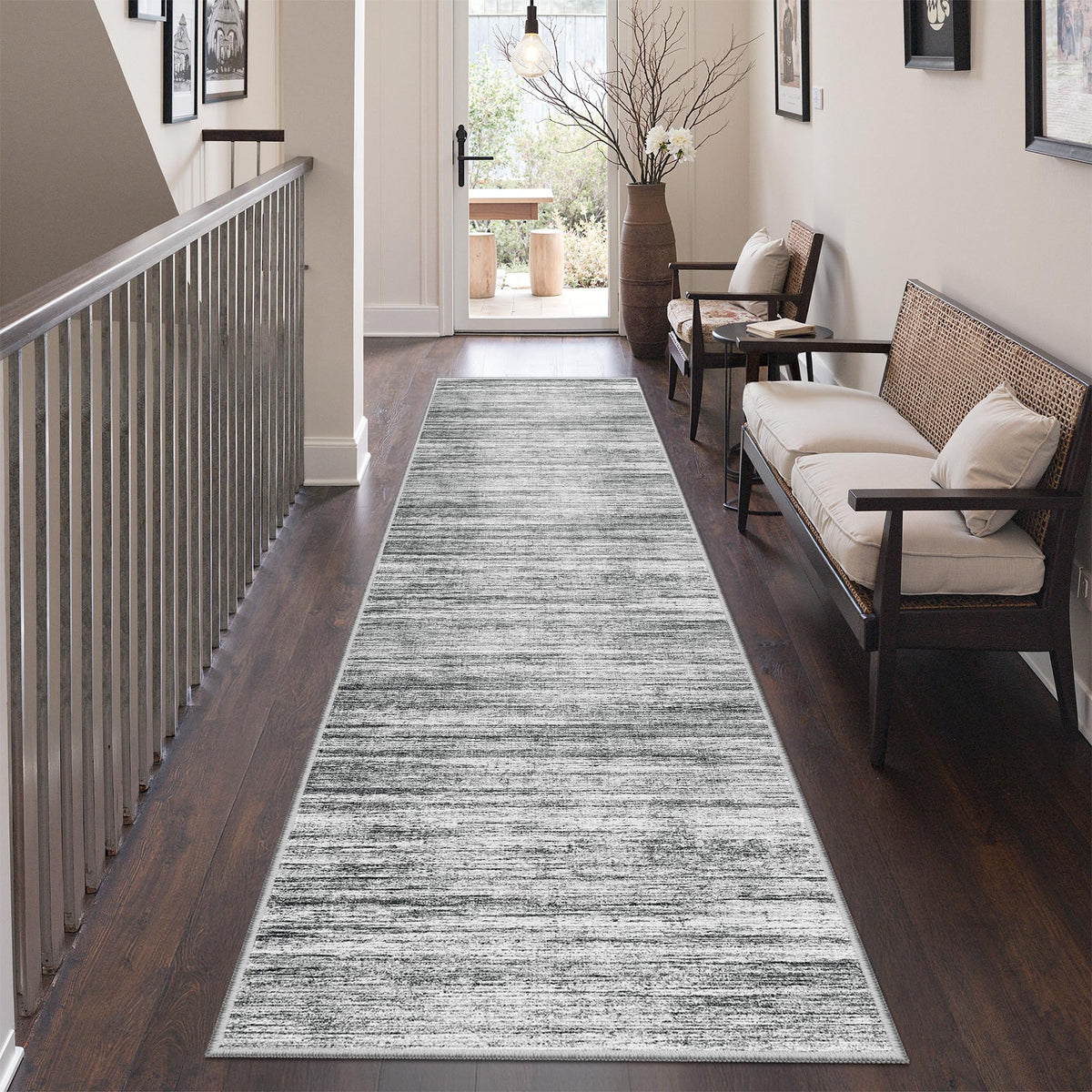 2x8 Runner Rug Non Slip,Washable Hallway Runner Rug,Beige