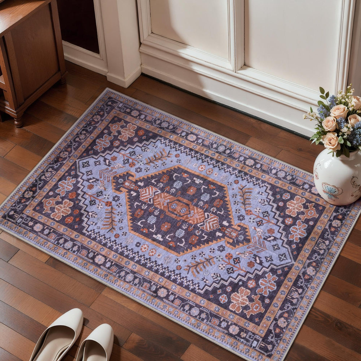 Ciicool Washable 3x5 Area Rug,Boho Non-Slip Indoor Mat for Entryway Kitchen