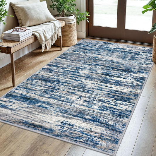 SIILOOM 3x5 Washable Area Rug Non Slip Door Mat Indoor for Entryway Bedside
