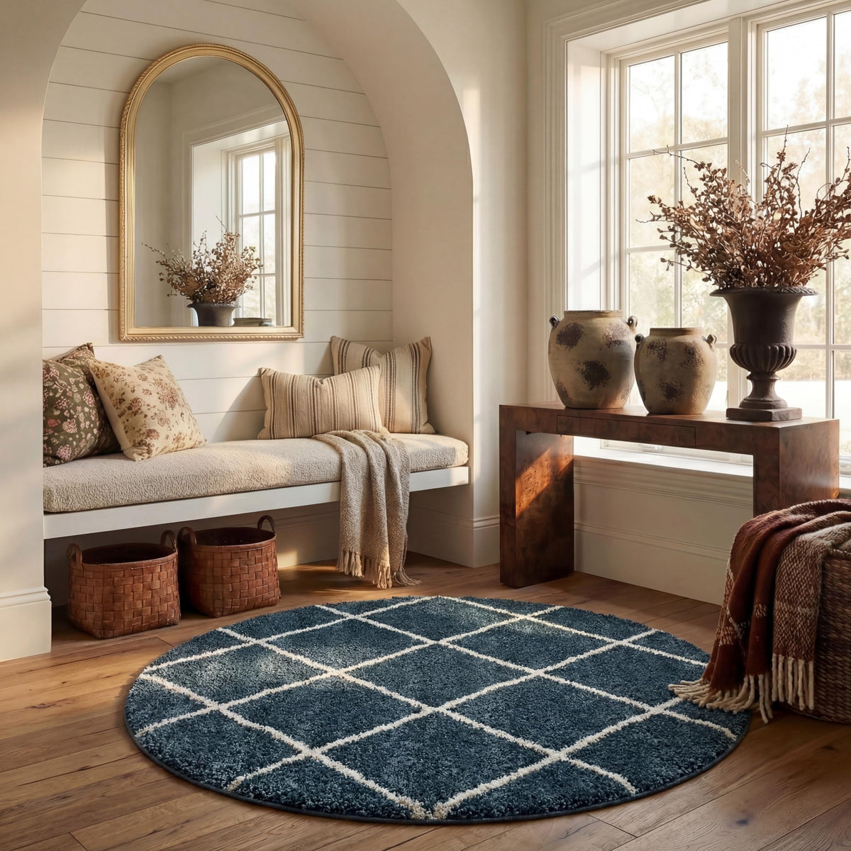SAFAVIEH Hudson Shag Accent Rug 2'x3', Soft Distressed Grey & Ivory SGH281K