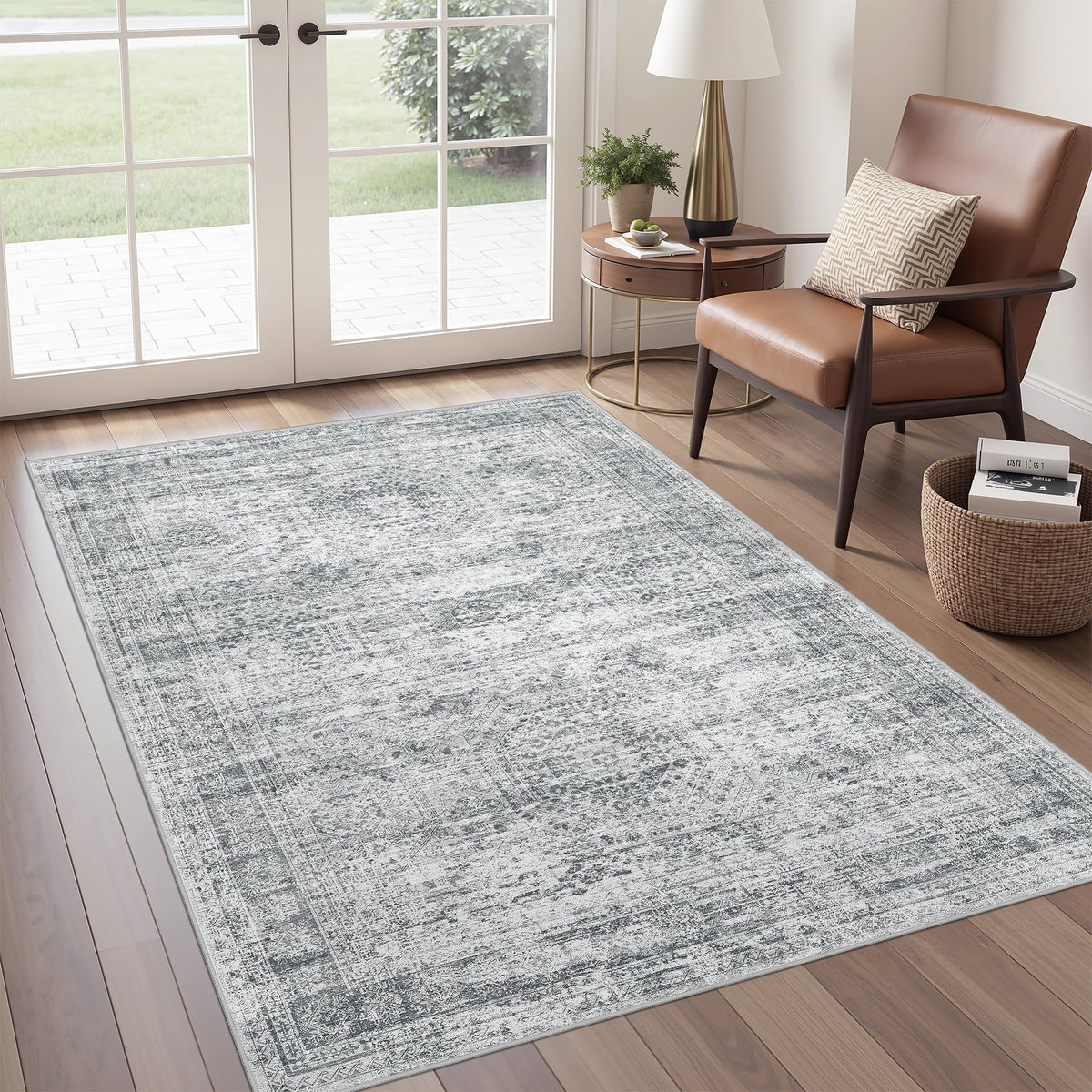 2x8 Runner Rug Non Slip,Washable Hallway Runner Rug,Beige