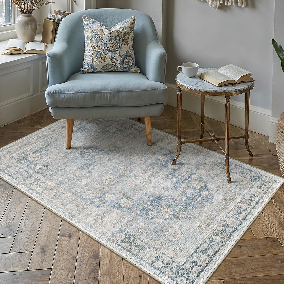 2x3 Beige Neutral Area Rug