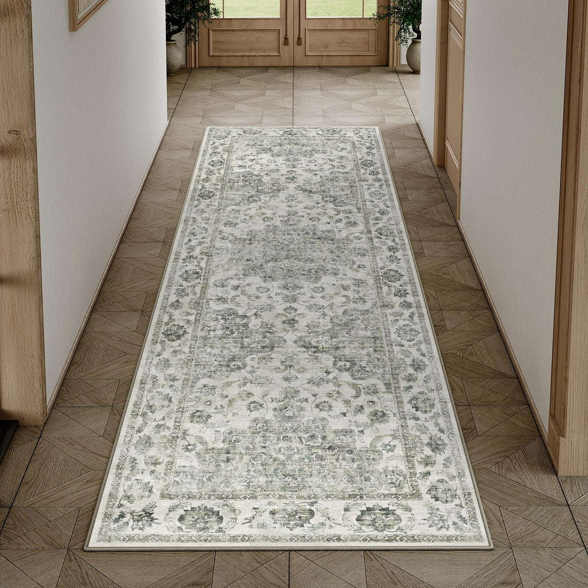 2x3 Beige Neutral Area Rug