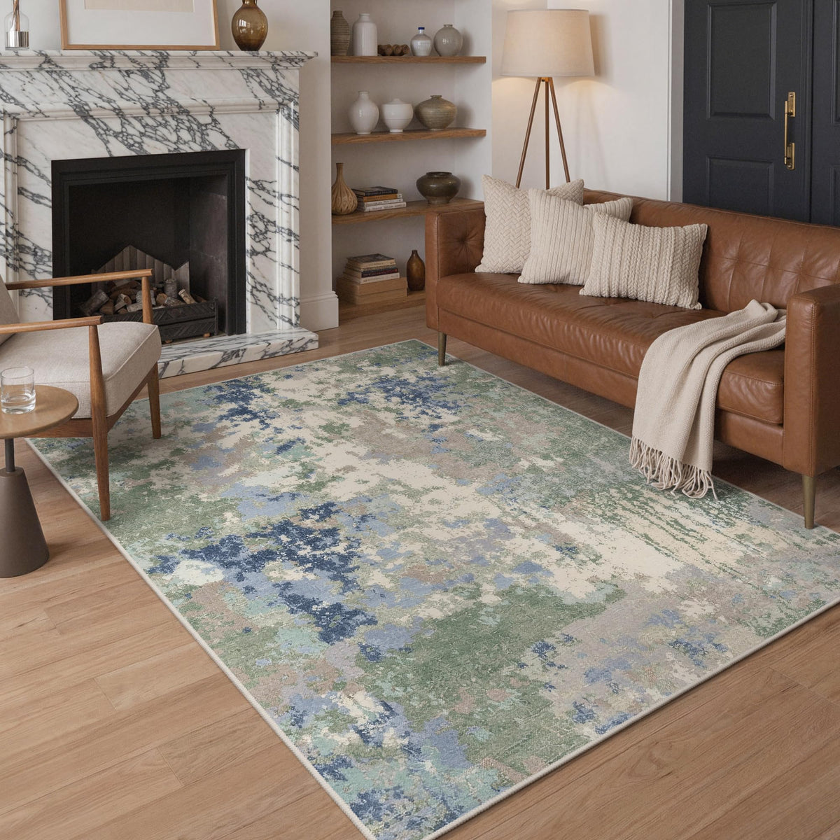 GENIMO 2x5 Washable Runner Rug Non Slip for Hallway, Light Taupe Brown