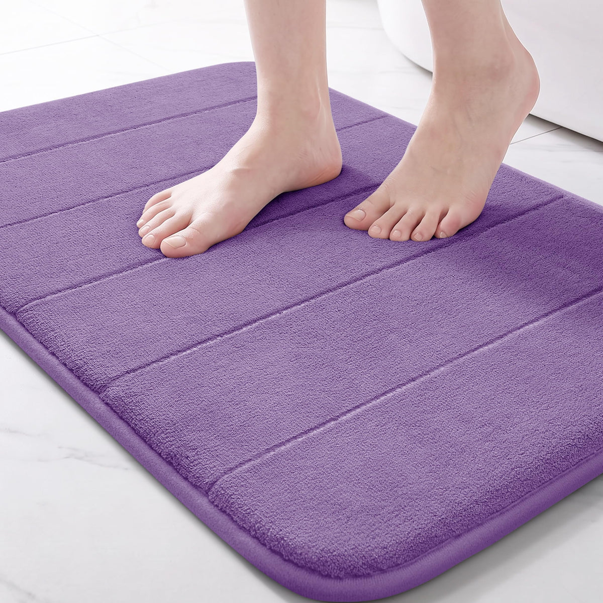 Yimobra Memory Foam Bath Mat, Super Soft & Absorbent Bathroom Rug, Grey