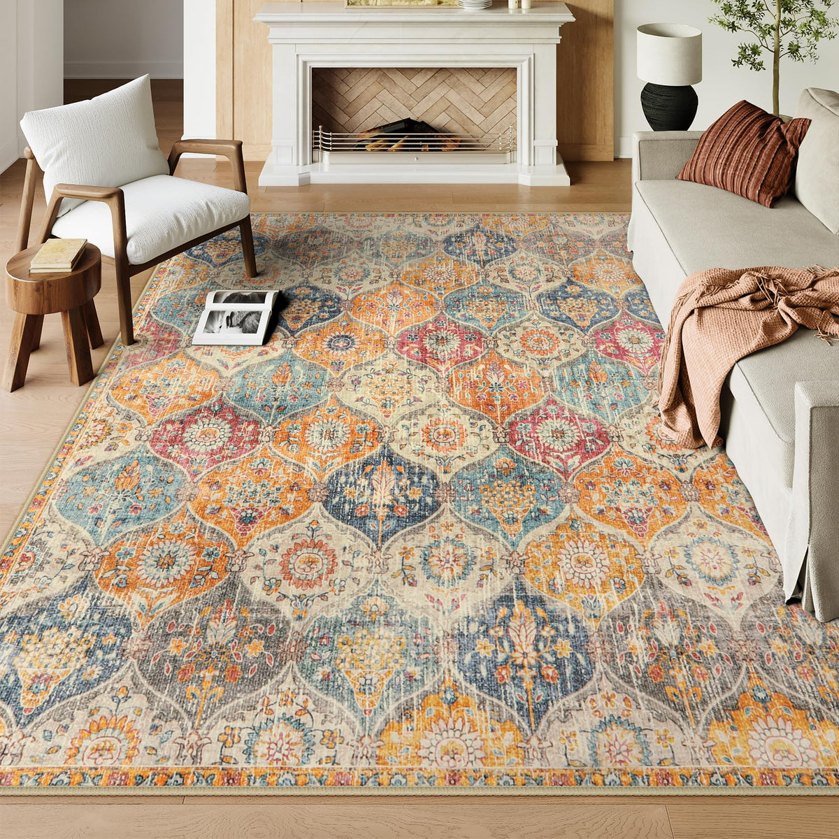 Lahome Washable Rugs for Entryway, 2x3 Kitchen Rugs Non Slip Washable