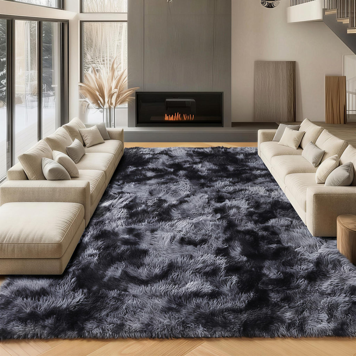 White Runner Rugs for Bedroom Living Room, Fluffy 2x6 Bedside Soft Area Rug