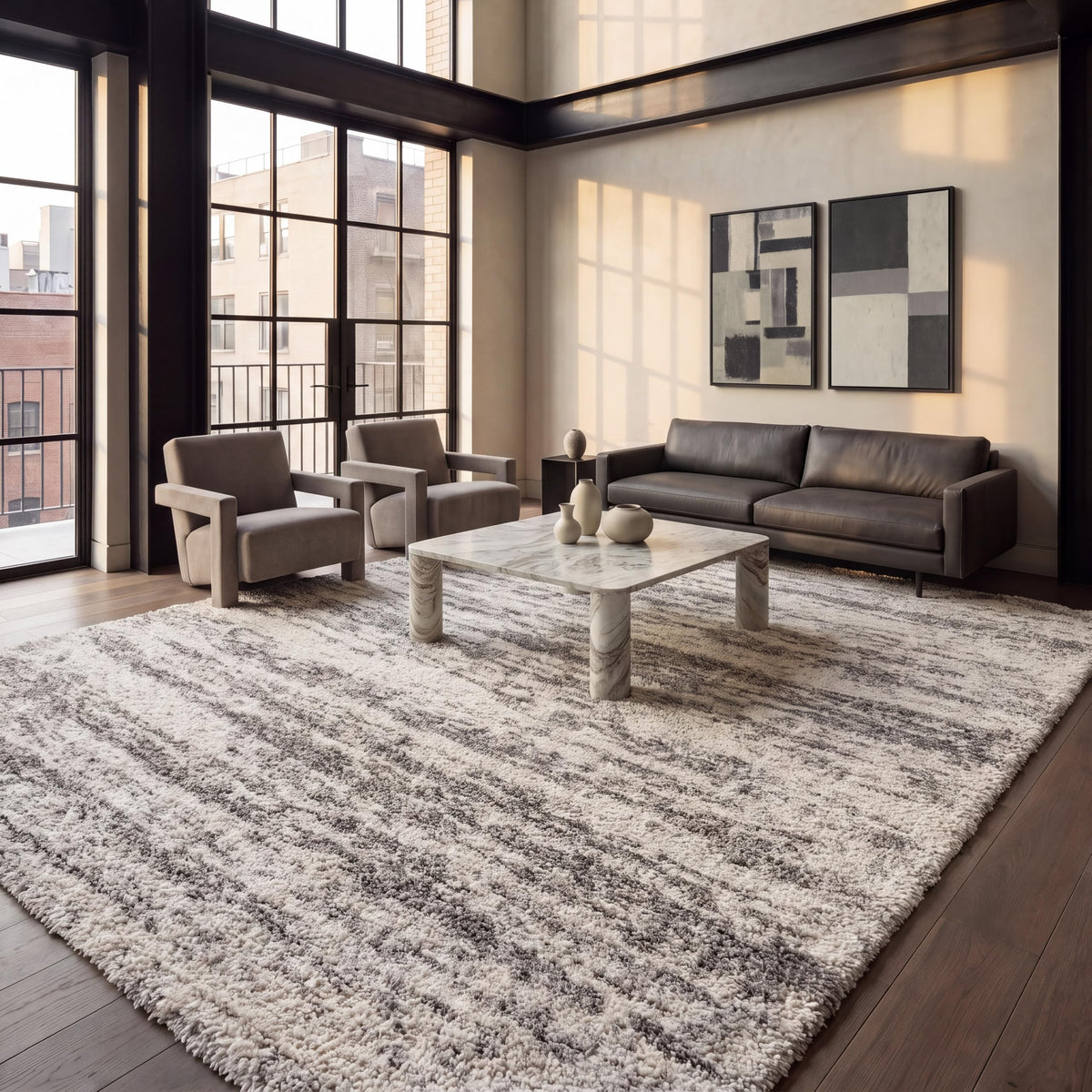 SAFAVIEH Hudson Shag Accent Rug 2x3, Ivory & Beige SGH206B