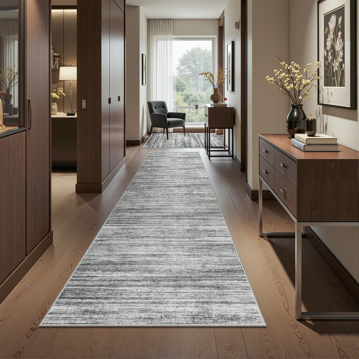 2x8 Runner Rug Non Slip,Washable Hallway Runner Rug,Beige