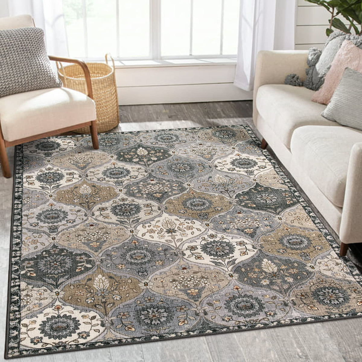 Lahome Washable Rugs for Entryway, 2x3 Kitchen Rugs Non Slip Washable