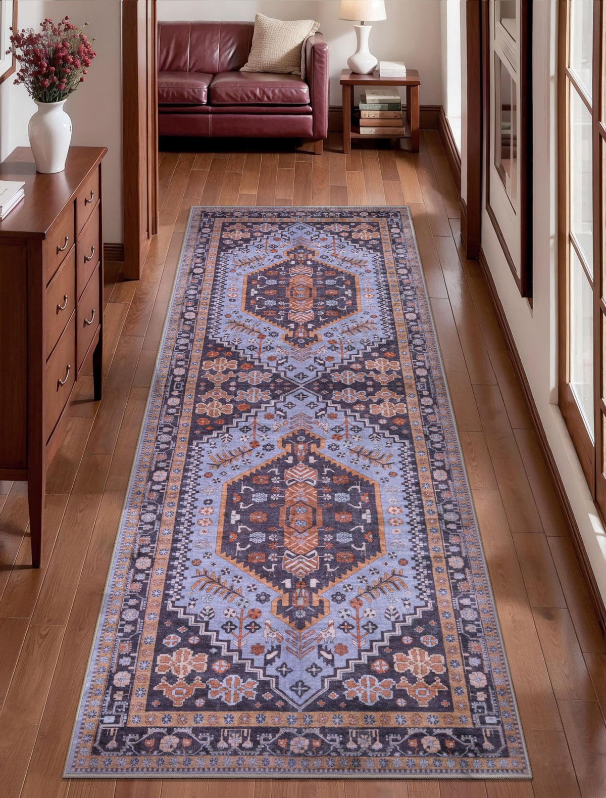 Ciicool Washable 3x5 Area Rug,Boho Non-Slip Indoor Mat for Entryway Kitchen