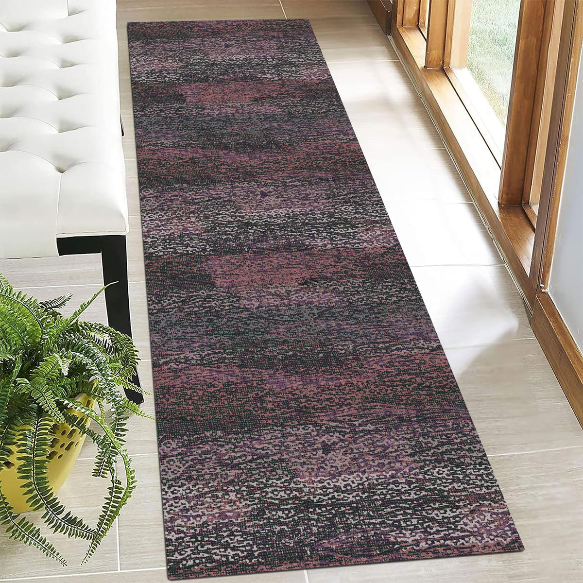 RUGSURE Washable Area Rugs - Perfect for Living Room, Bedroom, Kids Room, Nursery - Stain & Water Resistant Non-Slip, Pet & Child Friendly, Vintage Tribal Area Rugs (Green, 3' x 5 ')