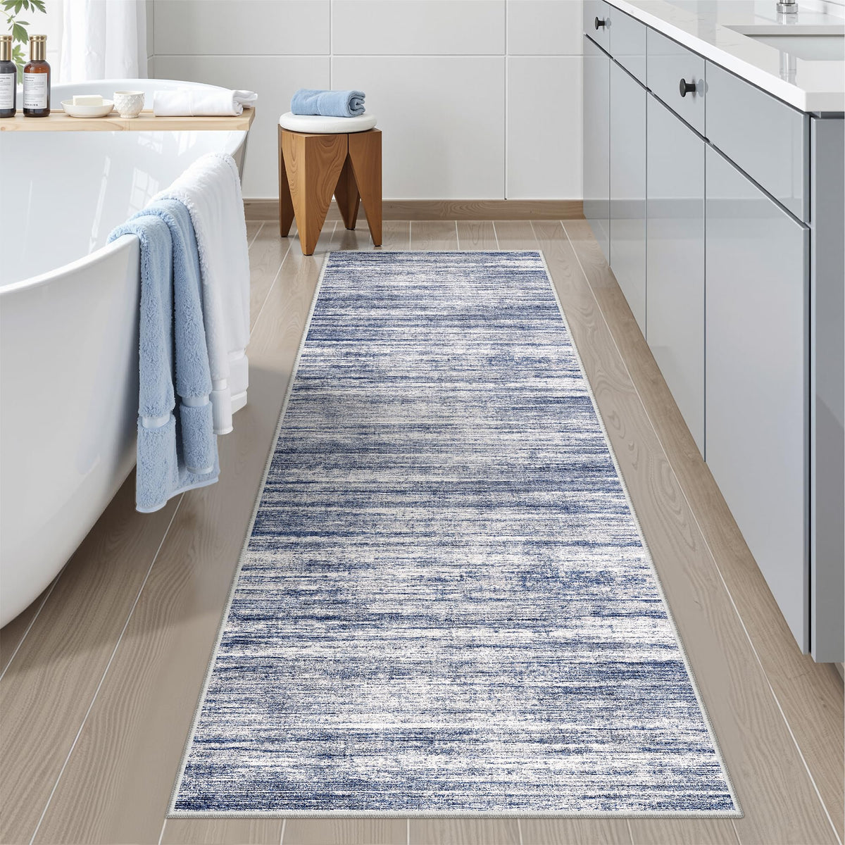 2x8 Runner Rug Non Slip,Washable Hallway Runner Rug,Beige