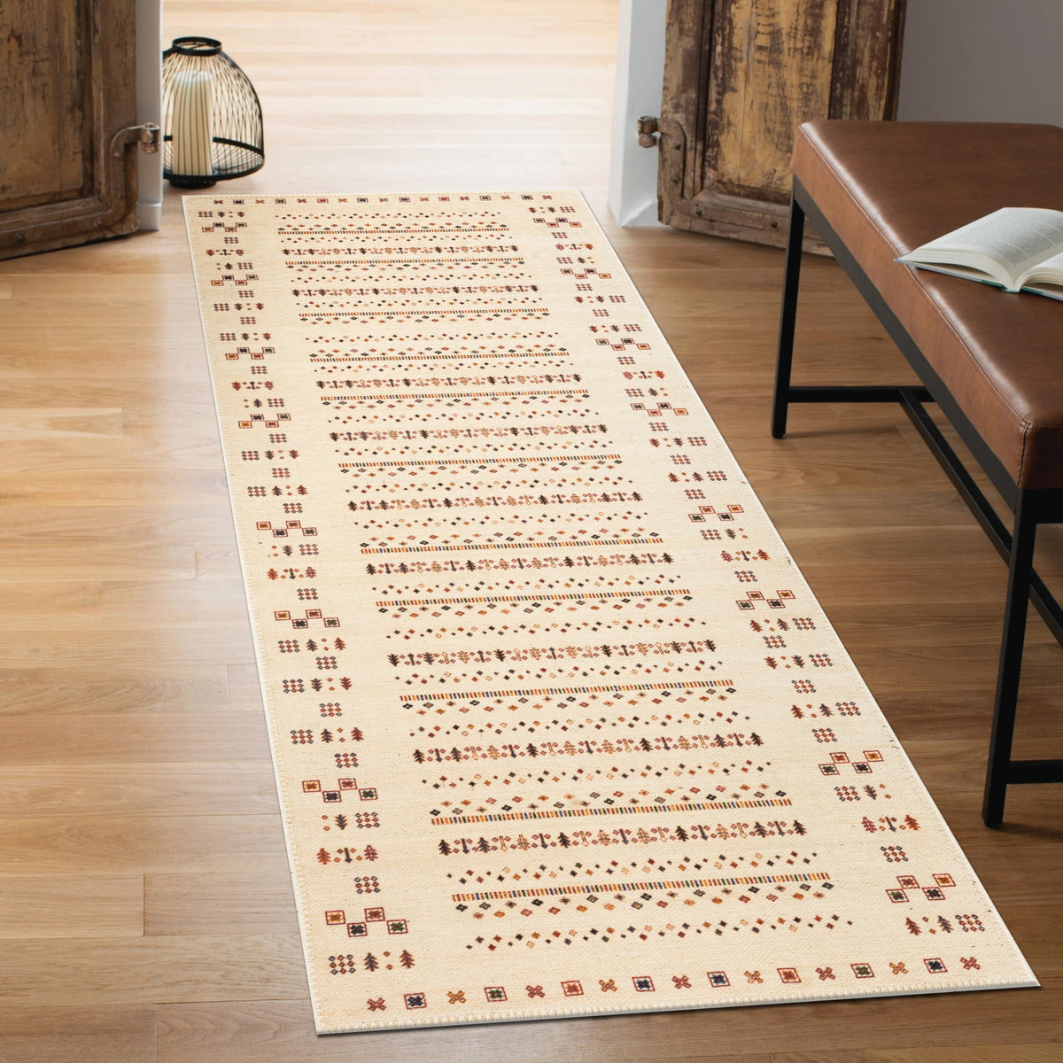 Keen Home Design Vintage Washable Entryway Rug, Non-Slip Low Pile, 2x3