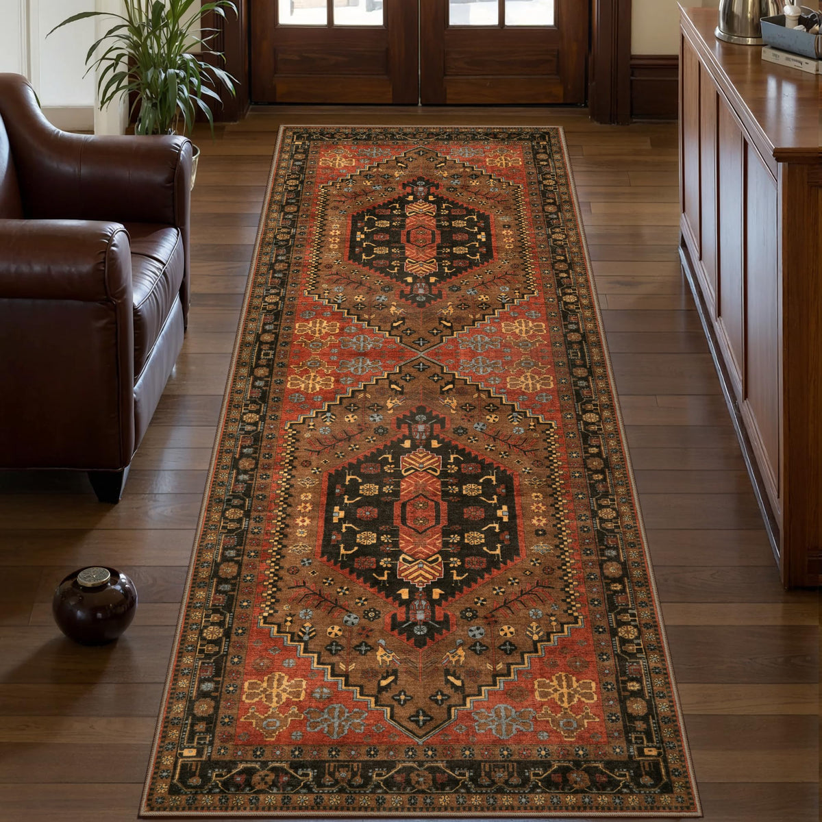Ciicool Washable 3x5 Area Rug,Boho Non-Slip Indoor Mat for Entryway Kitchen
