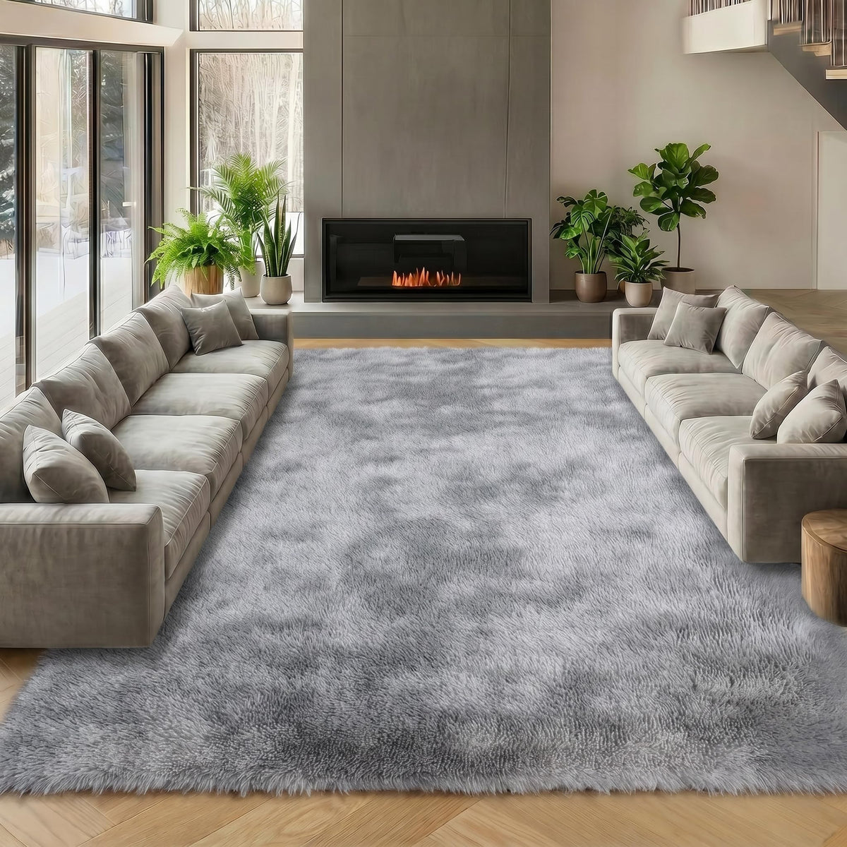 White Runner Rugs for Bedroom Living Room, Fluffy 2x6 Bedside Soft Area Rug