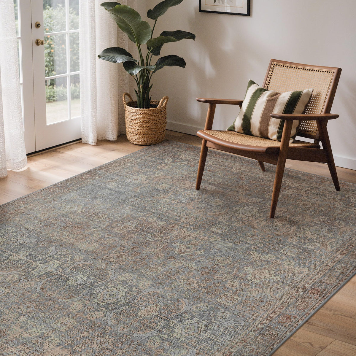 GENIMO 2x5 Washable Runner Rug Non Slip for Hallway, Light Taupe Brown