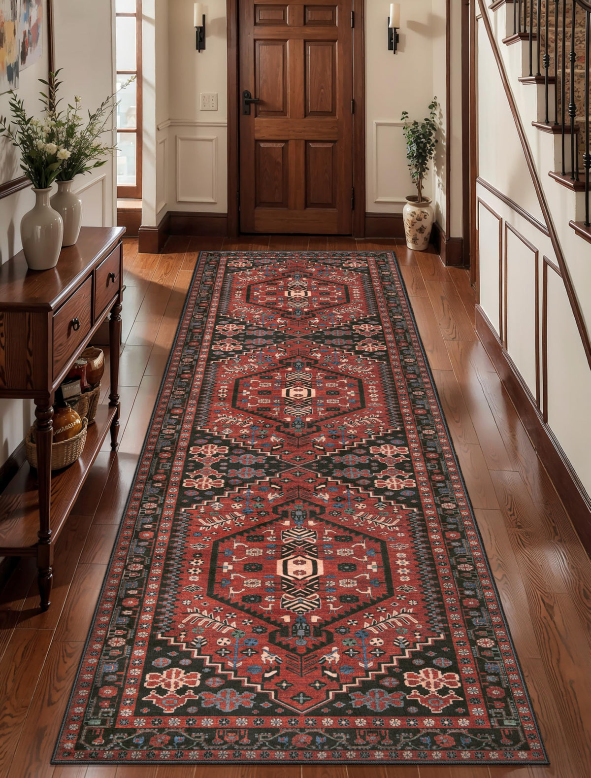 Ciicool Washable 3x5 Area Rug,Boho Non-Slip Indoor Mat for Entryway Kitchen