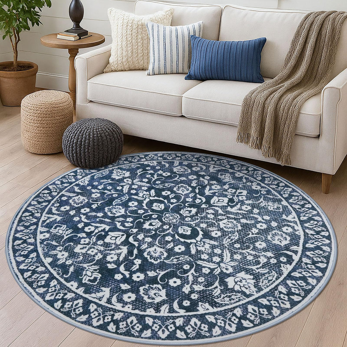 Vintage Washable Entryway Rug 2x3 Small Area Rug Non Slip Door Mat