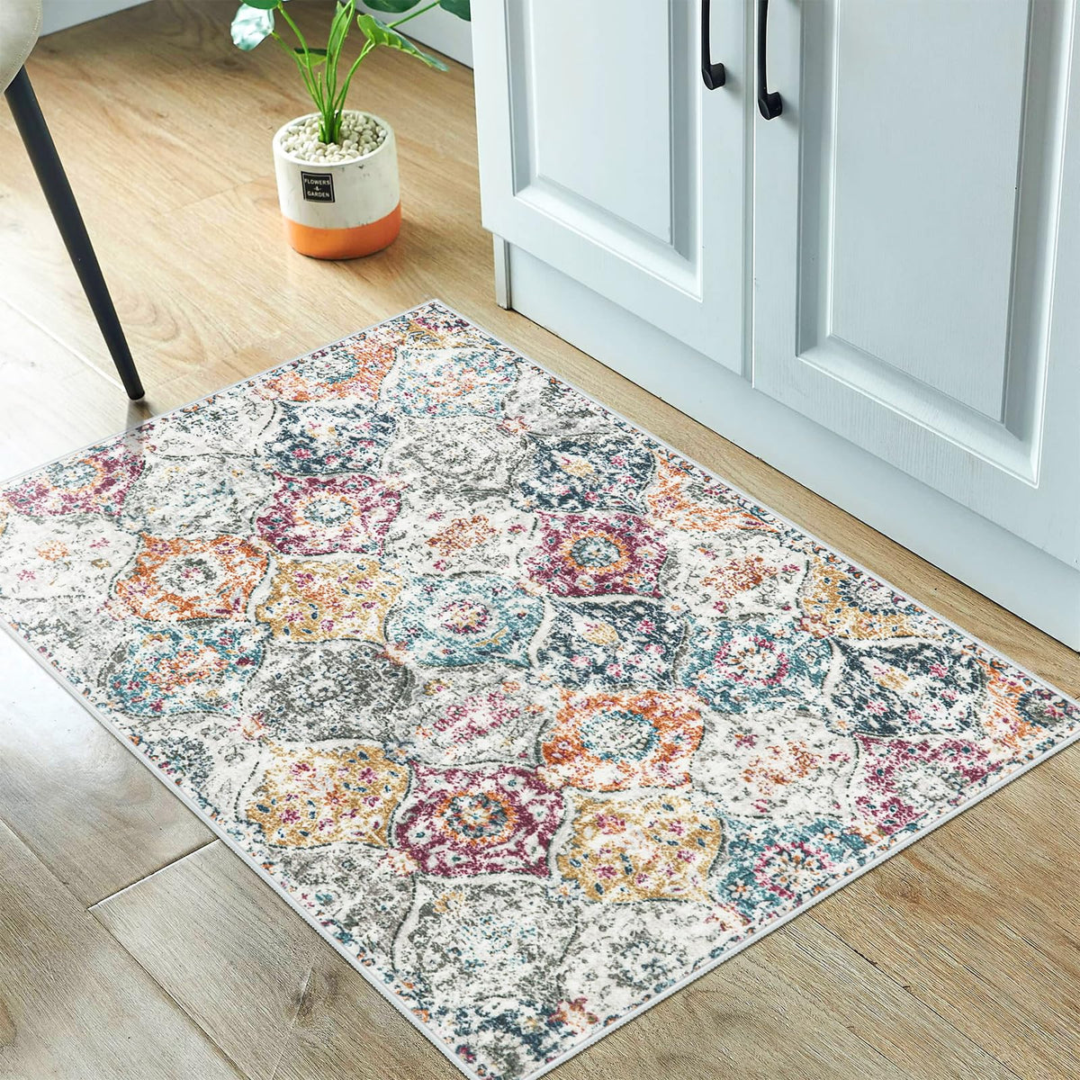 Lahome Washable Rugs for Entryway, 2x3 Kitchen Rugs Non Slip Washable