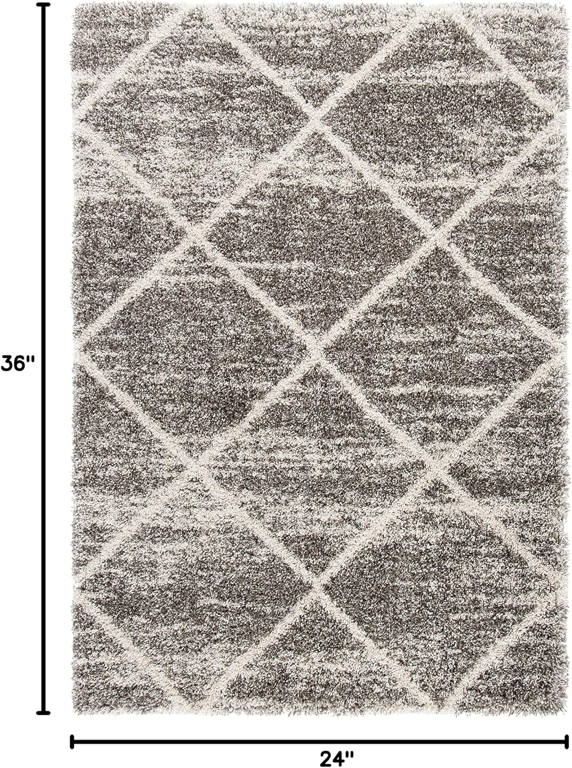 SAFAVIEH Hudson Shag Accent Rug 2'x3', Soft Distressed Grey & Ivory SGH281K