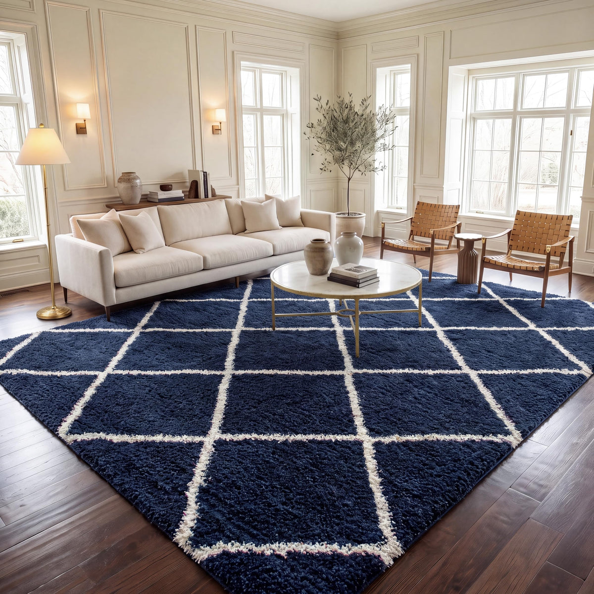 SAFAVIEH Hudson Shag Accent Rug 2'x3', Soft Distressed Grey & Ivory SGH281K