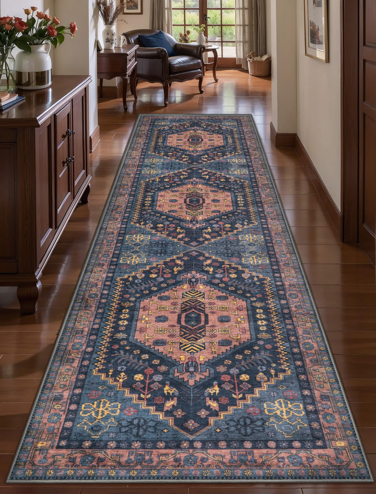 Ciicool Washable 3x5 Area Rug,Boho Non-Slip Indoor Mat for Entryway Kitchen